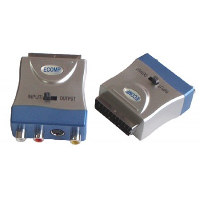 SCART - RCA+S-Video  átalakító adapter (Cabletech LTD. Premium Quality)