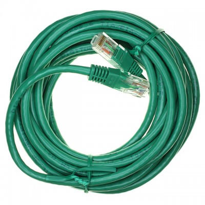 UTP kábel 5e, dugó-dugó 5m zöld