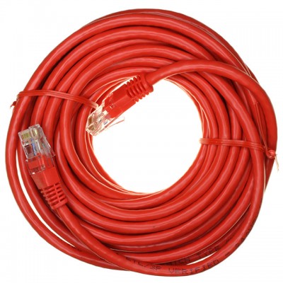 UTP kábel 5e, dugó-dugó 10m piros